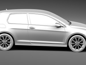 Volkswagen Golf VII 3-door 2013 3D Model