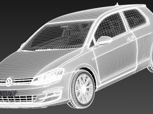 Volkswagen Golf VII 3-door 2013 3D Model