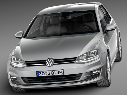 Volkswagen Golf VII 3-door 2013 3D Модель