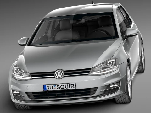 Volkswagen Golf VII 3-door 2013 3D Model