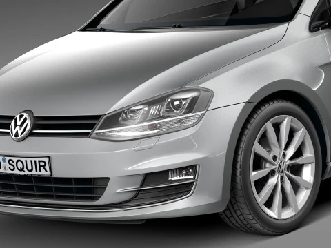 Volkswagen Golf VII 3-door 2013 3D Model