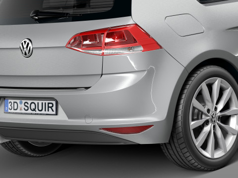 Volkswagen Golf VII 3-door 2013 3D Модель