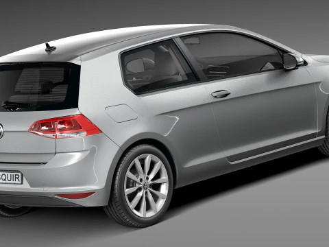 Volkswagen Golf VII 3-door 2013 3D Model