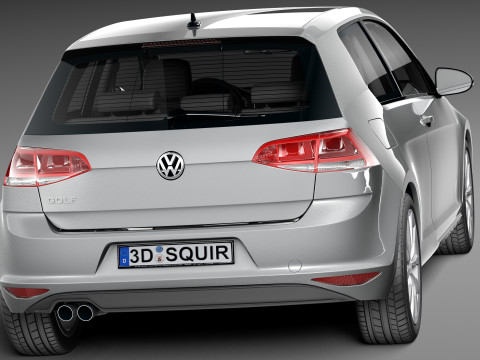 Volkswagen Golf VII 3-door 2013 3D Модель