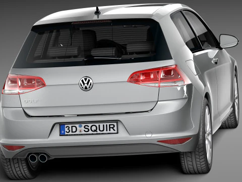 Volkswagen Golf VII 3-door 2013 3D Model