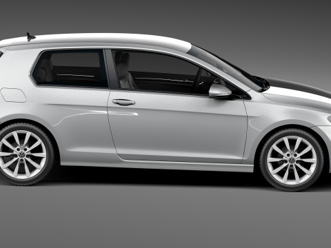 Volkswagen Golf VII 3-door 2013 3D Модель