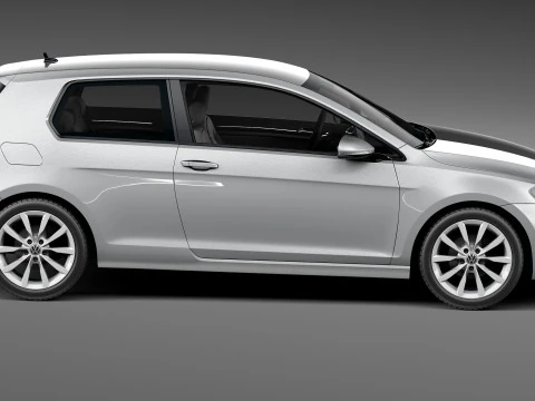 Volkswagen Golf VII 3-door 2013 3D Model