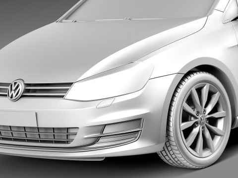 Volkswagen Golf VII 3-door 2013 3D Модель