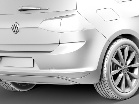 Volkswagen Golf VII 3-door 2013 3D Модель