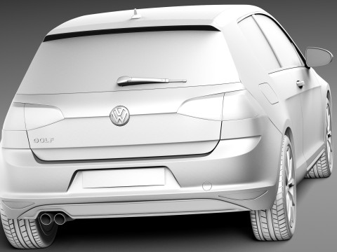 Volkswagen Golf VII 3-door 2013 3D Модель