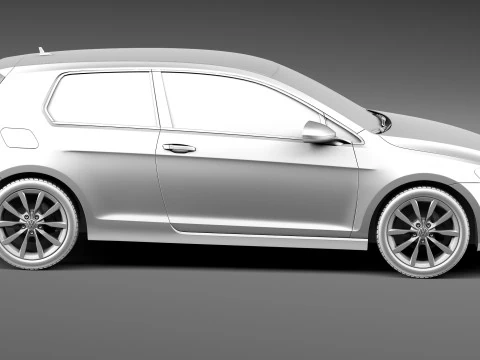 Volkswagen Golf VII 3-door 2013 3D Model