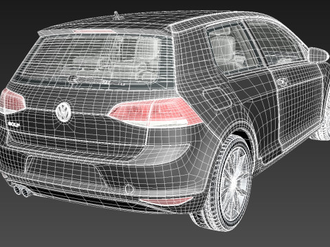 Volkswagen Golf VII 3-door 2013 3D Модель