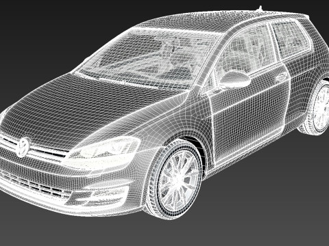 Volkswagen Golf VII 3-door 2013 3D Модель