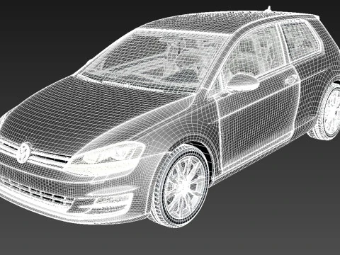 Volkswagen Golf VII 3-door 2013 3D Model