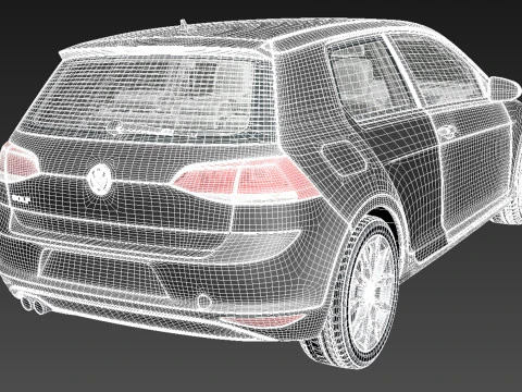 Volkswagen Golf VII 3-door 2013 3D Model