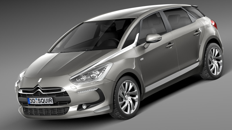 Citroen DS5 2013 3D Model .c4d .max .obj .3ds .fbx .stl .blend 