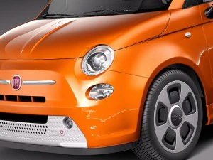 Fiat 500e 2014 3D Model