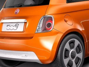 Fiat 500e 2014 3D Model