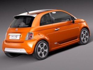 Fiat 500e 2014 3Dモデル