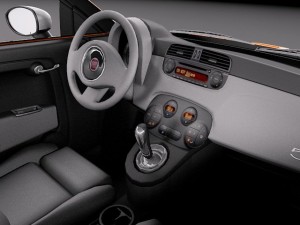 Fiat 500e 2014 3Dモデル