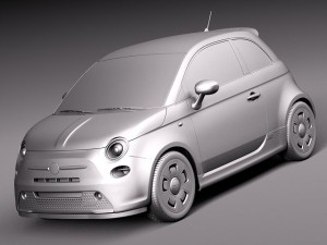 Fiat 500e 2014 3Dモデル