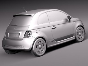 Fiat 500e 2014 3Dモデル