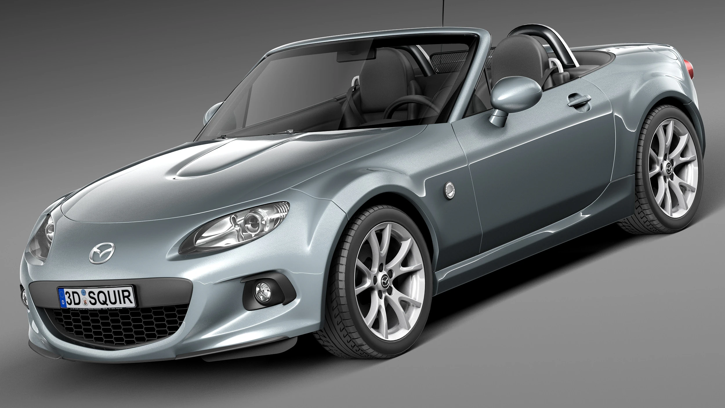 Mazda MX-5 2013 3D Model .c4d .max .obj .3ds .fbx .stl .blend 