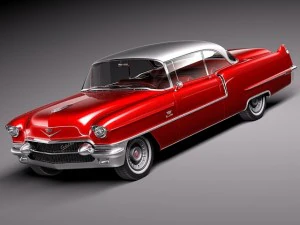 Cadillac Coupe Deville 1956 року 3D Модель