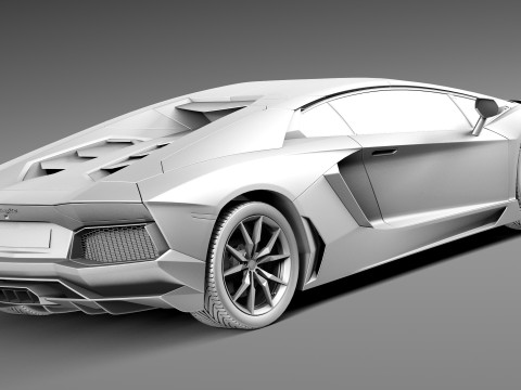 Aventador LP700 4 Roadster 2014 Modello 3D