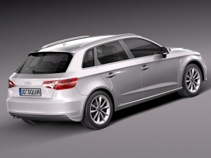 Audi A3 5door 2014 Model 3D