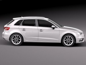Audi A3 5door 2014 Model 3D