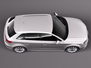 Audi A3 5door 2014 Model 3D