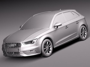 Audi A3 5door 2014 Model 3D