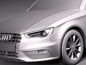 Audi A3 5door 2014 Model 3D