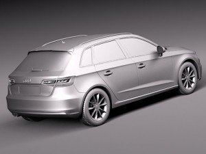 Audi A3 5door 2014 Model 3D