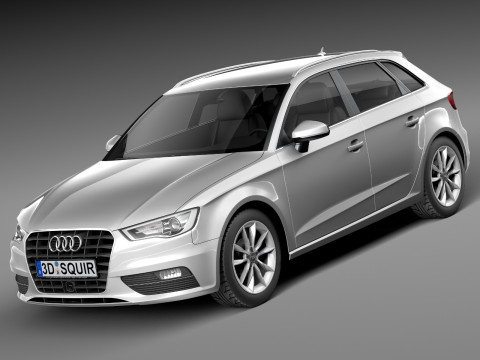 Audi A3 5-door 2014 3D Model