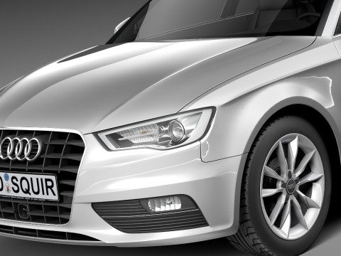 Audi A3 5-door 2014 3D 模型