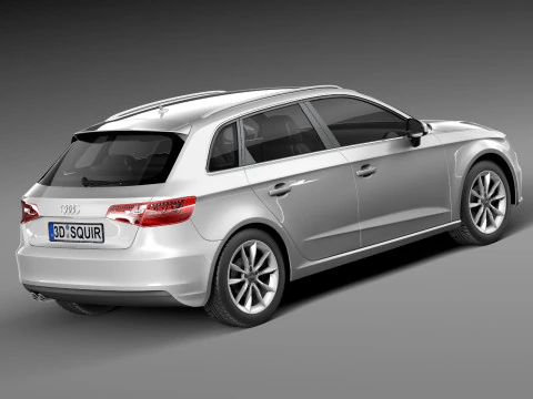 Audi A3 5-door 2014 3D Model