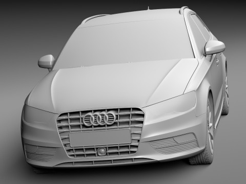 Audi A3 5-door 2014 3D 模型