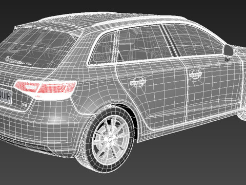 Audi A3 5-door 2014 3D 模型