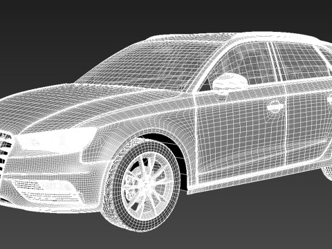 Audi A3 5-door 2014 3D 模型