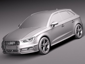 Audi A3 5door Sline 2014 Modello 3D