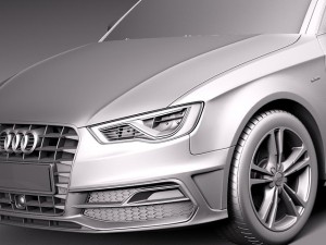 Audi A3 5door Sline 2014 Modello 3D