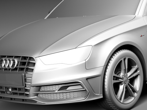 Audi A3 5-door S-line 2014 3D Model