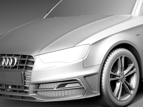 Audi A3 5-door S-line 2014 3D Model