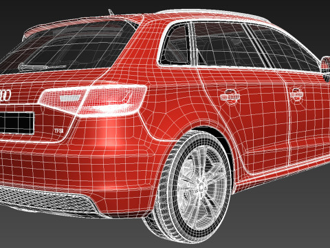 Audi A3 5-door S-line 2014 3D Model