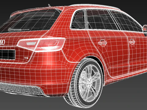 Audi A3 5-door S-line 2014 3D Model