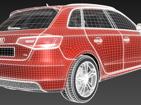 Audi A3 5-door S-line 2014 3D Model