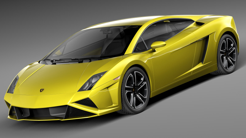 Gallardo LP560-4 2013 3D Model .c4d .max .obj .3ds .fbx .stl .blend 