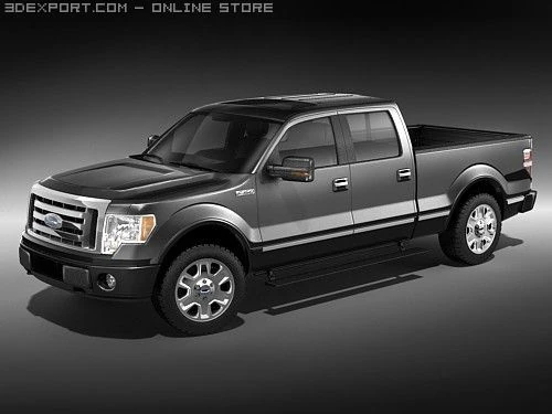 F-150 Crew Cab 2009 3D Model .c4d .max .obj .3ds .fbx .stl .blend 